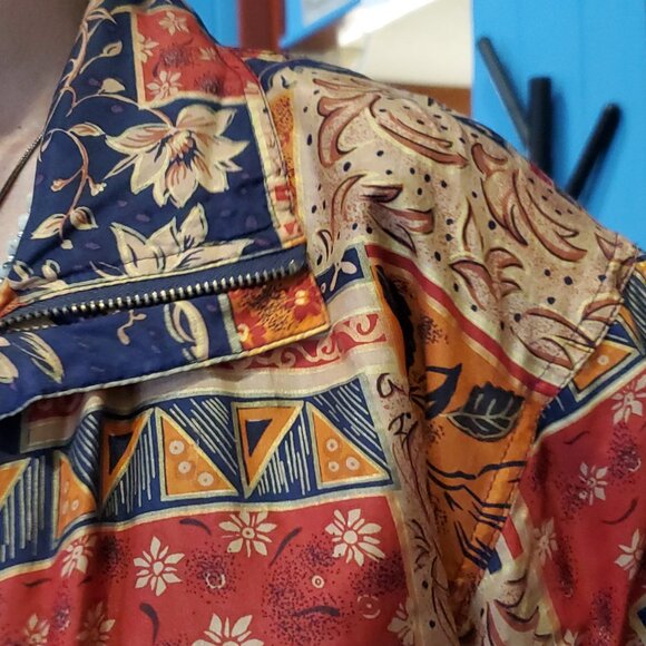 Vintage Specialty Collection 100% silk Windbreaker-Track Jacket Size S - Picture 7 of 8